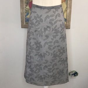 Black & White Lined Cotton Skirt Size 10